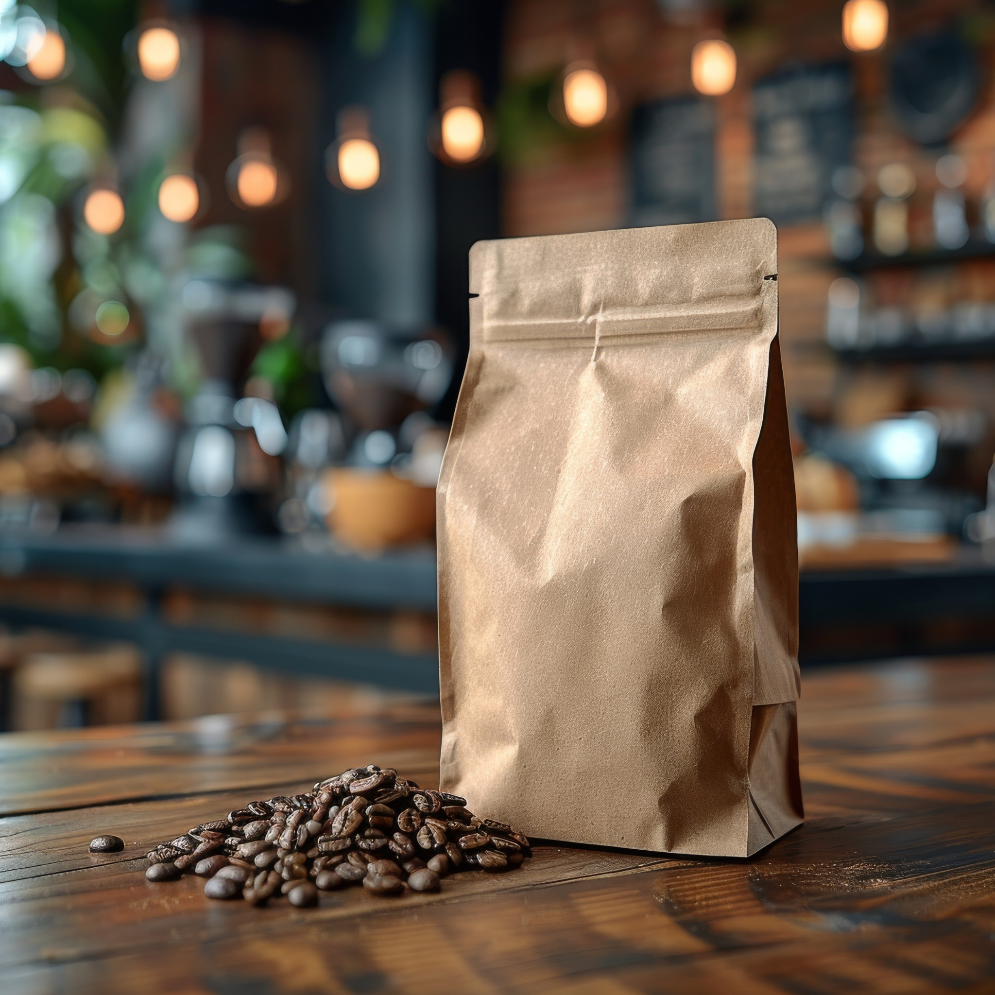 Brown coffee bag, private labeling, coffee and tea