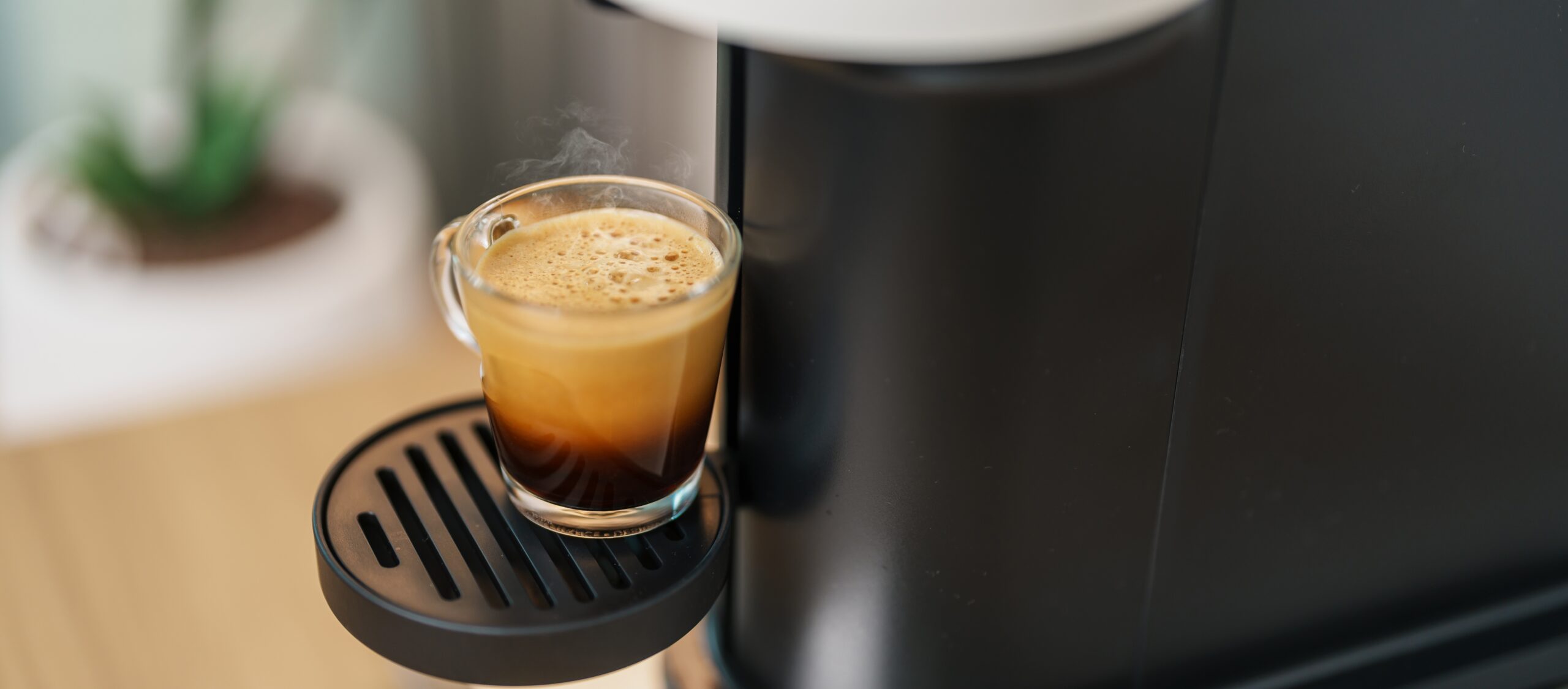 Worker preparing morning coffee